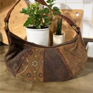 Patchwork Brown Shoulder Bag